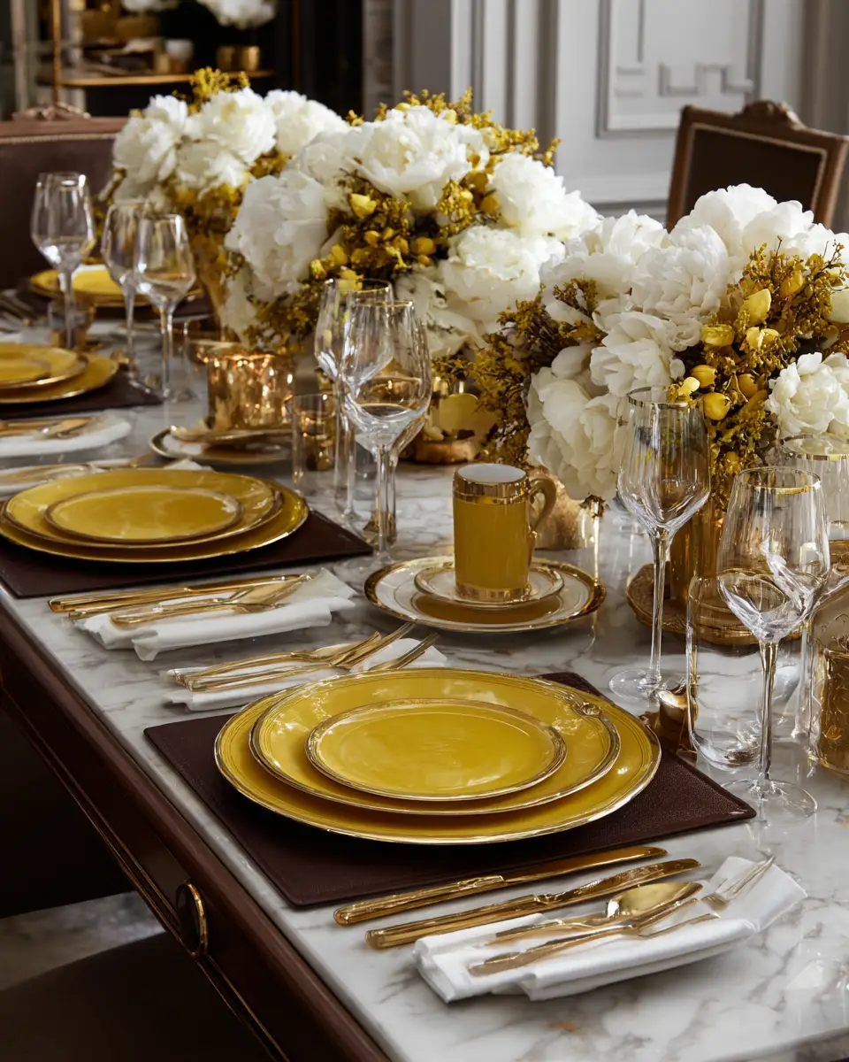 Mustard Yellow Classic Dining Room Decor Ideas