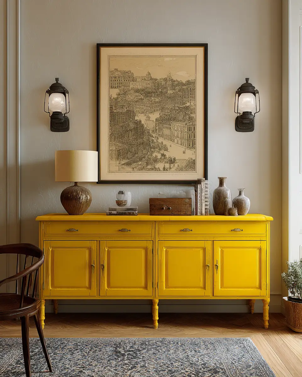 Mustard Yellow Classic Dining Room Decor Ideas
