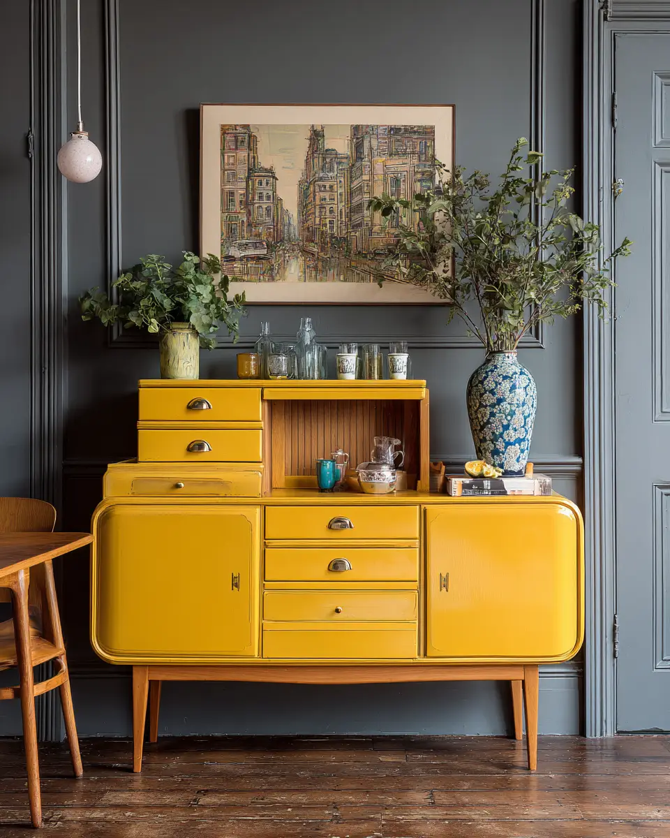 Mustard Yellow Classic Dining Room Decor Ideas