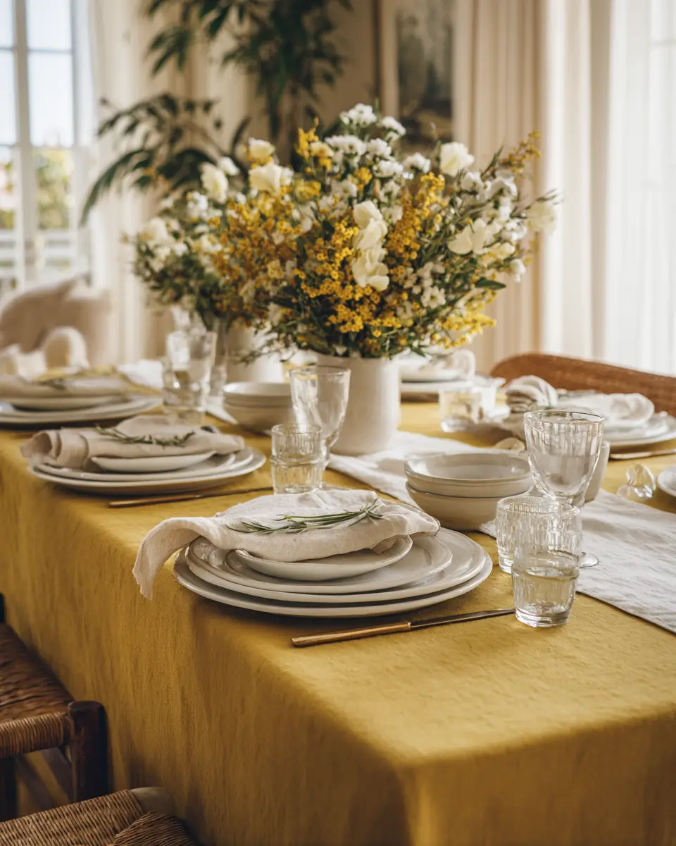 Mustard Yellow Classic Dining Room Decor Ideas