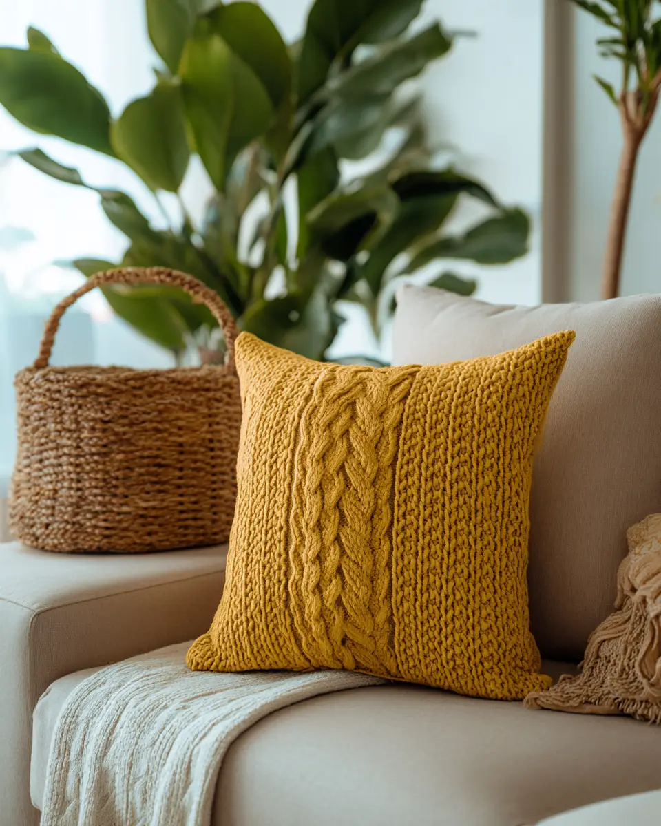 Mustard Yellow Coastal Home Office Decor Ideas