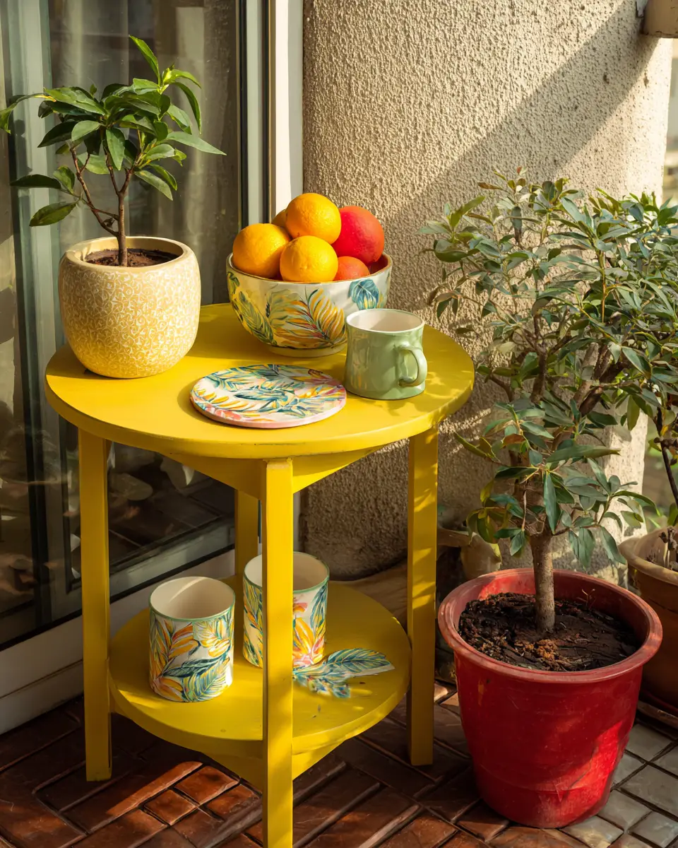 Mustard Yellow Eclectic Balcony Decor Ideas