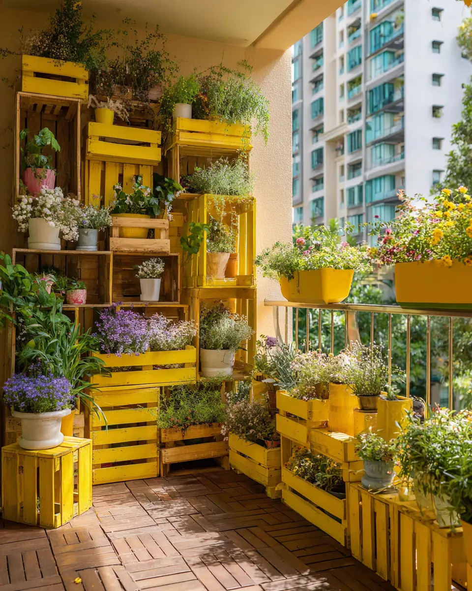 Mustard Yellow Eclectic Balcony Decor Ideas