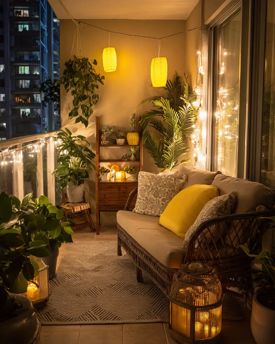 Mustard Yellow Eclectic Balcony Decor Ideas