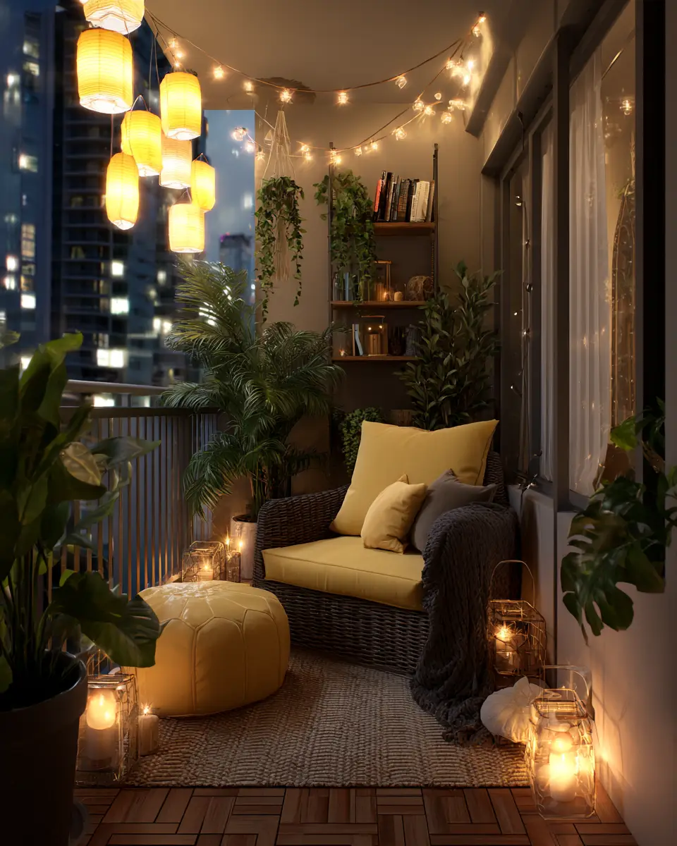Mustard Yellow Eclectic Balcony Decor Ideas