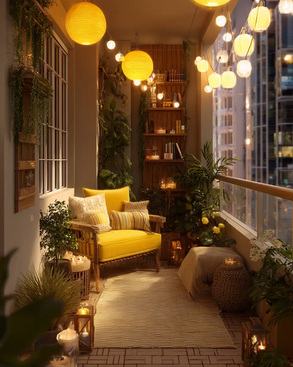 Mustard Yellow Eclectic Balcony Decor Ideas