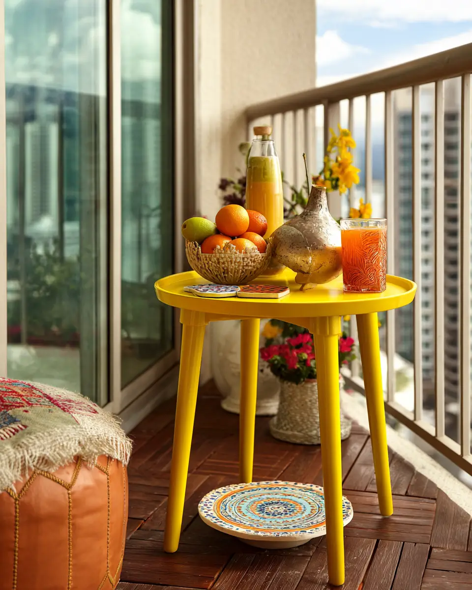 Mustard Yellow Eclectic Balcony Decor Ideas
