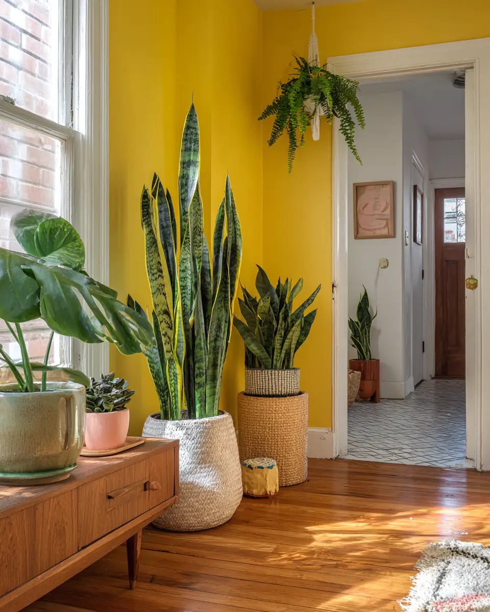 Mustard Yellow Eclectic Entryway Decor Ideas