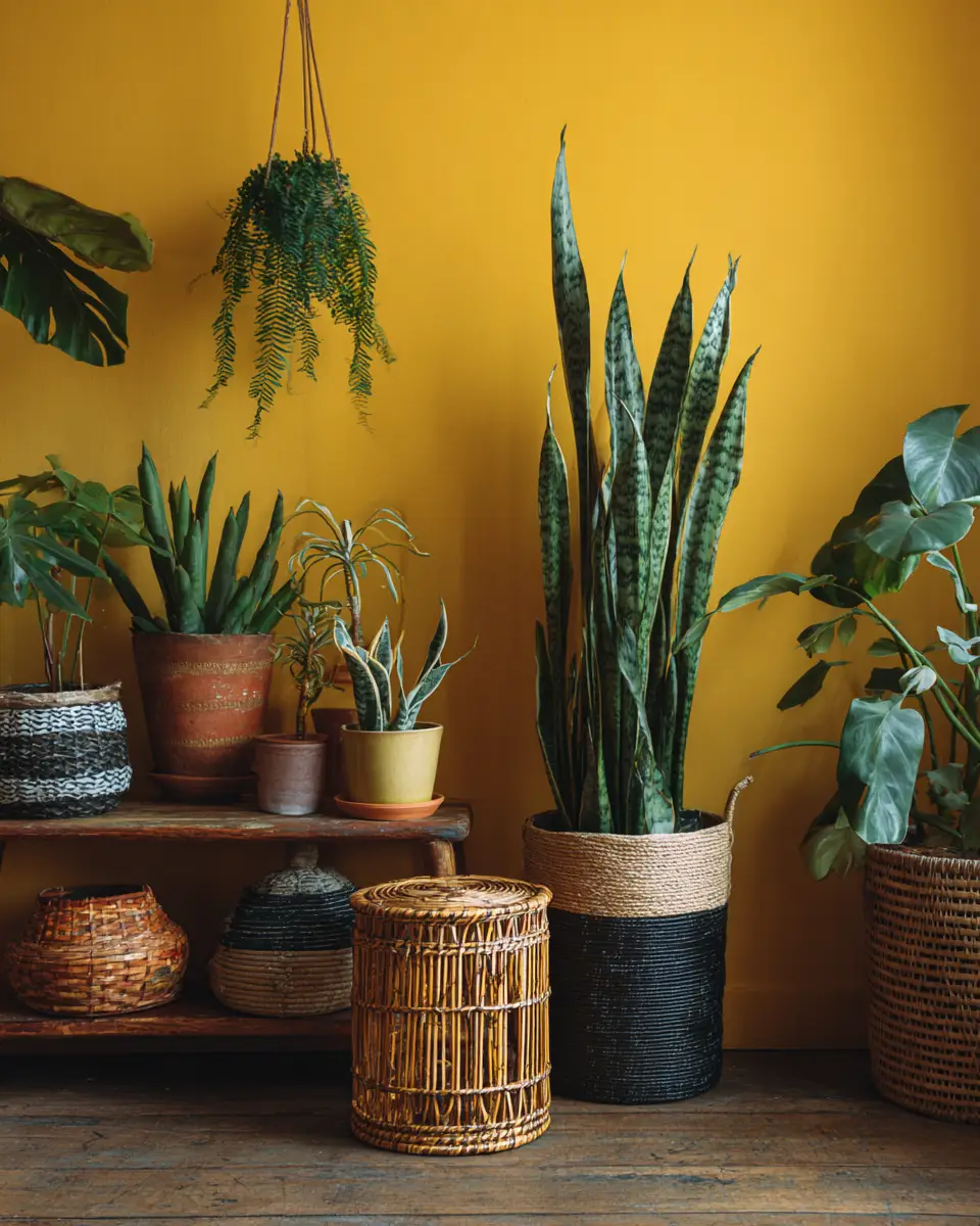 Mustard Yellow Eclectic Entryway Decor Ideas