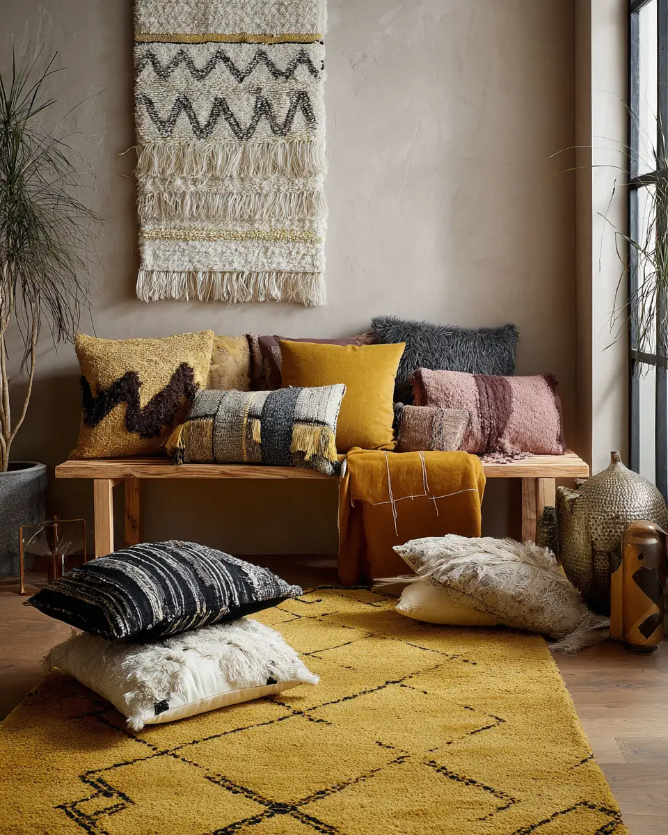 Mustard Yellow Eclectic Entryway Decor Ideas