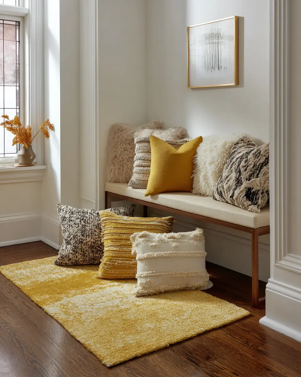 Mustard Yellow Eclectic Entryway Decor Ideas