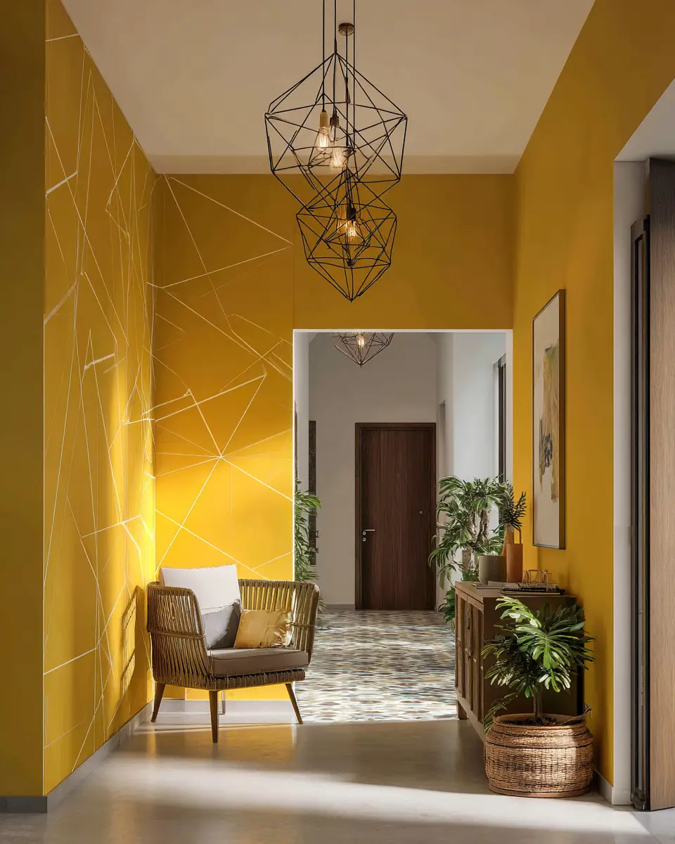 Mustard Yellow Eclectic Entryway Decor Ideas