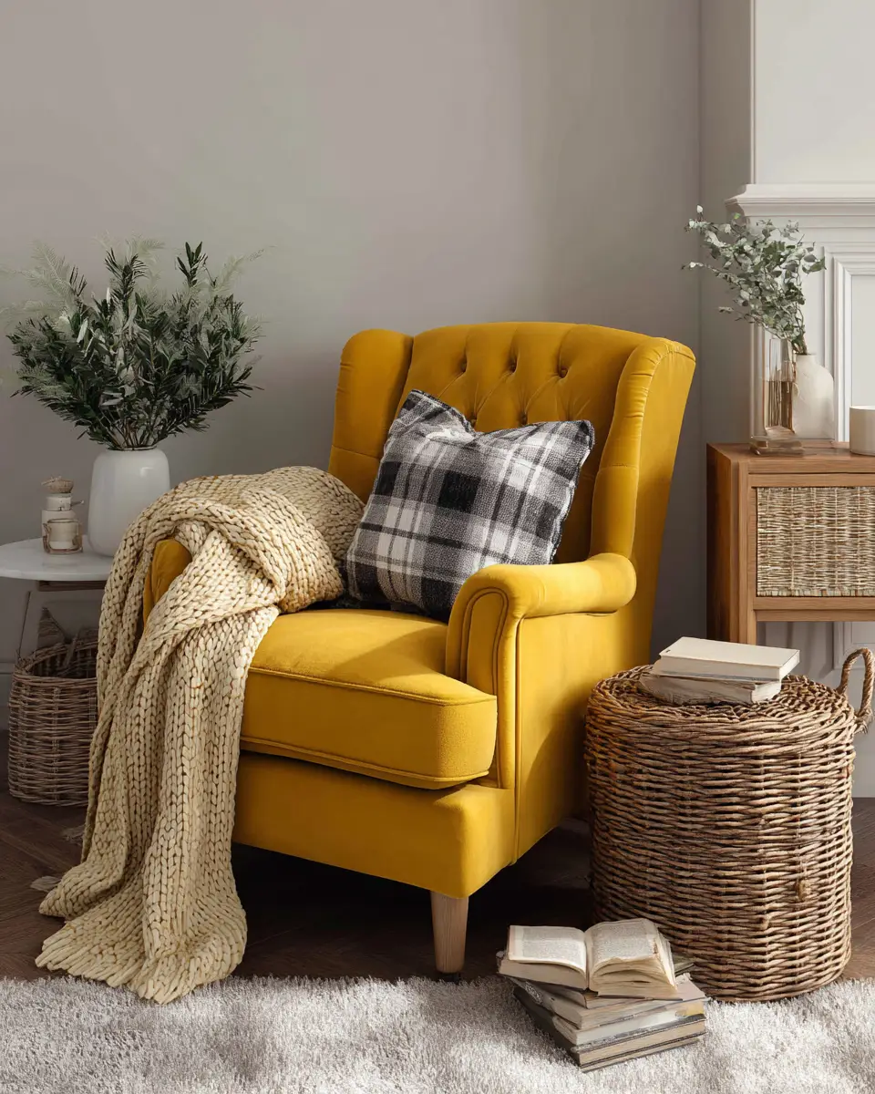 Mustard Yellow Farmhouse Bedroom Decor Ideas