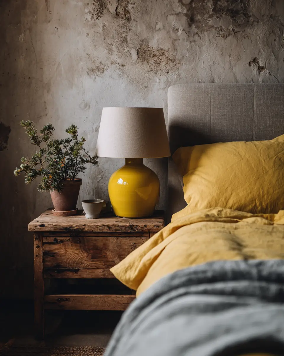 Mustard Yellow Farmhouse Bedroom Decor Ideas