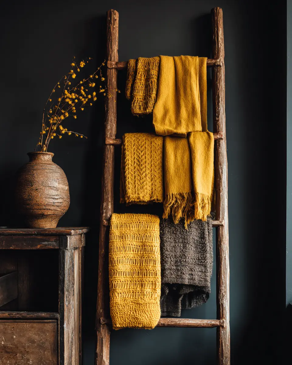 Mustard Yellow Farmhouse Entryway Decor Ideas