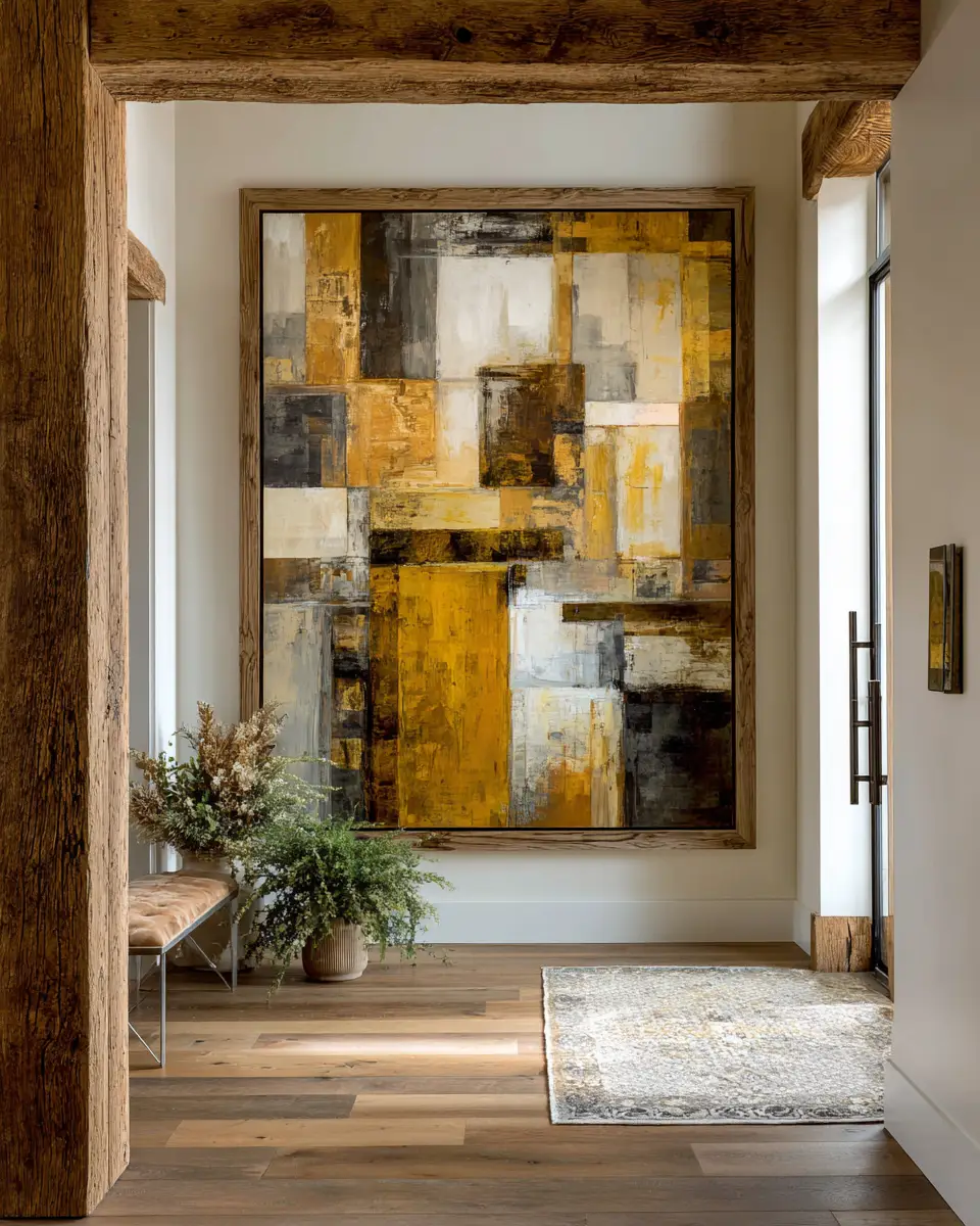 Mustard Yellow Farmhouse Entryway Decor Ideas