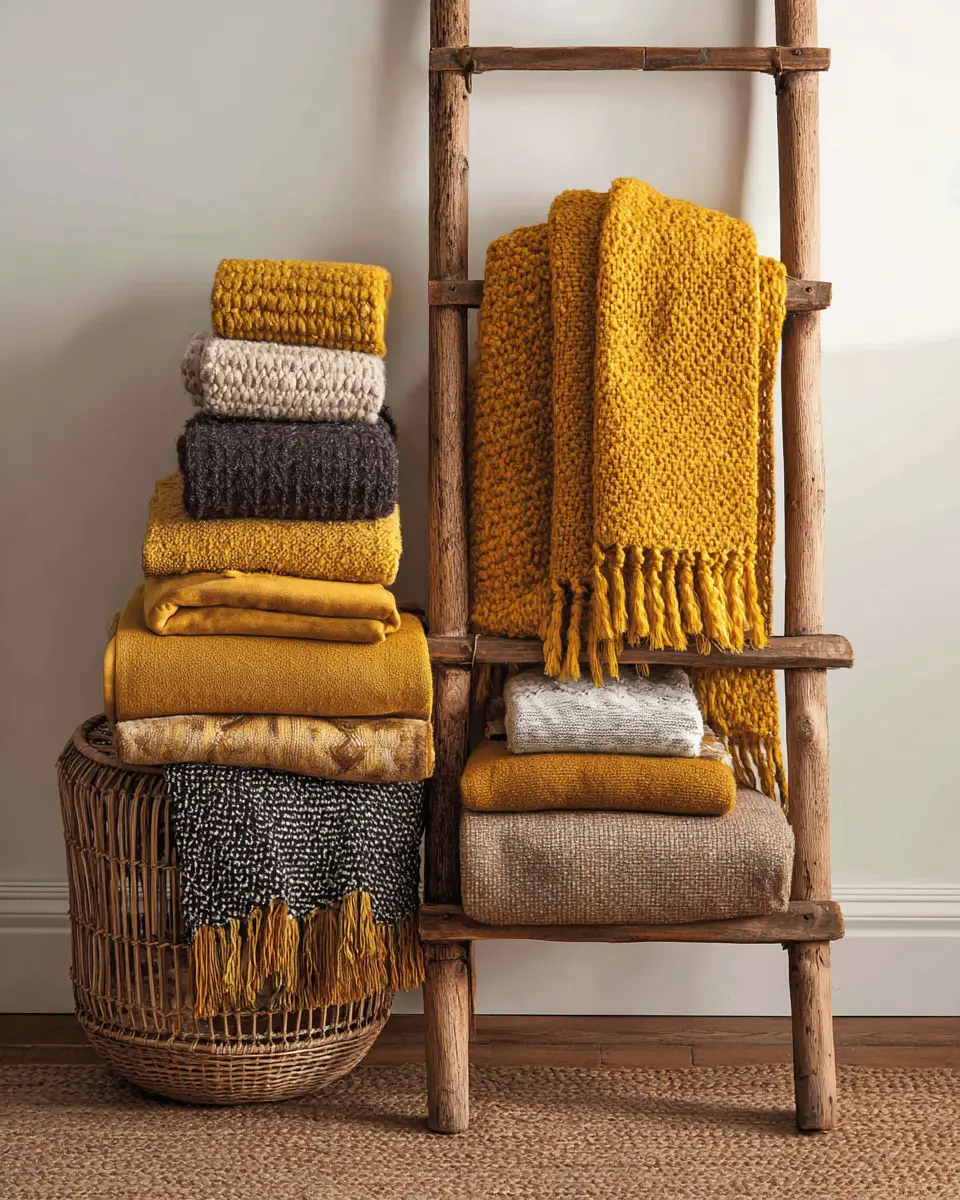 Mustard Yellow Farmhouse Entryway Decor Ideas