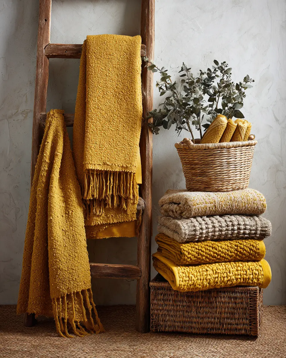 Mustard Yellow Farmhouse Entryway Decor Ideas