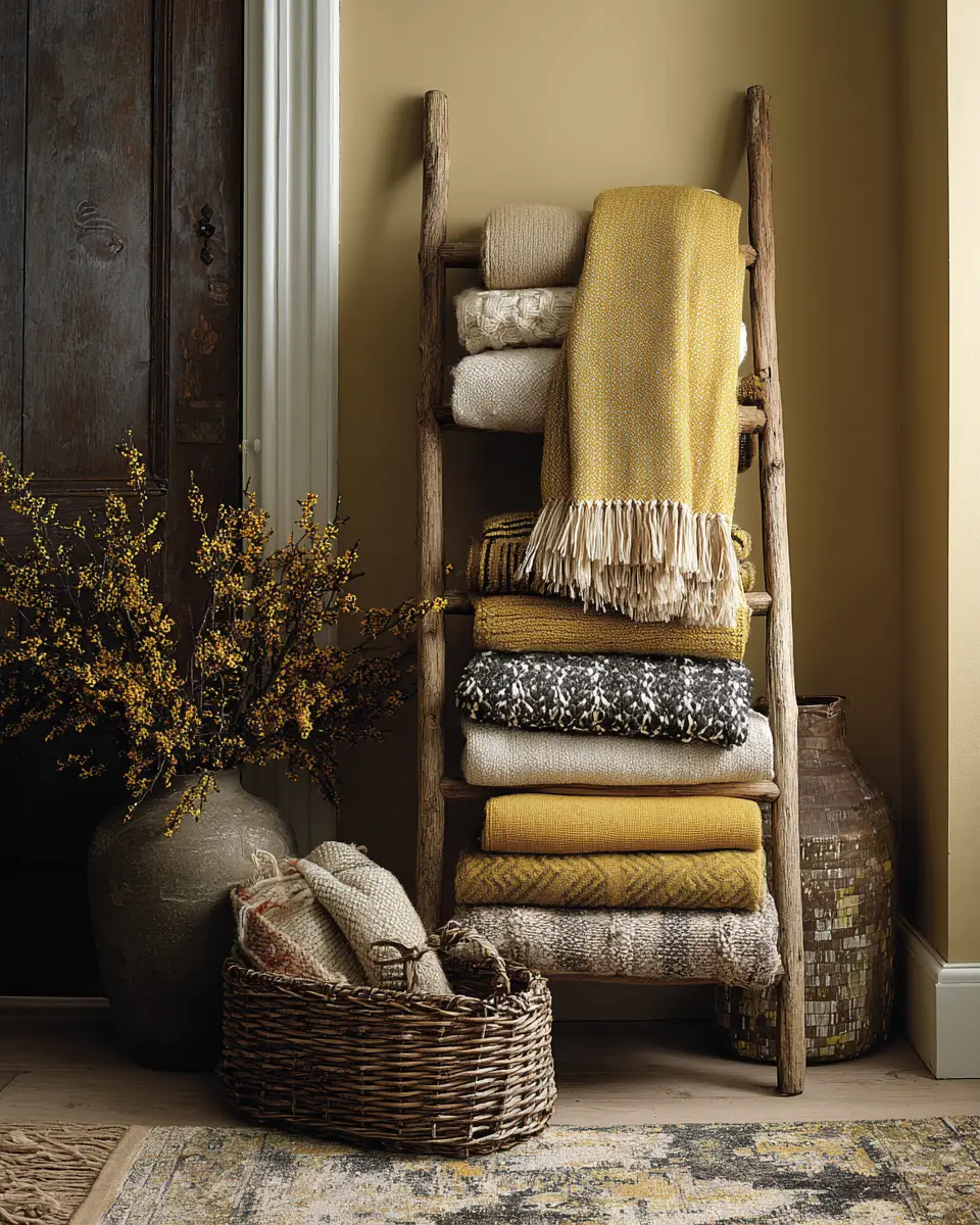 Mustard Yellow Farmhouse Entryway Decor Ideas
