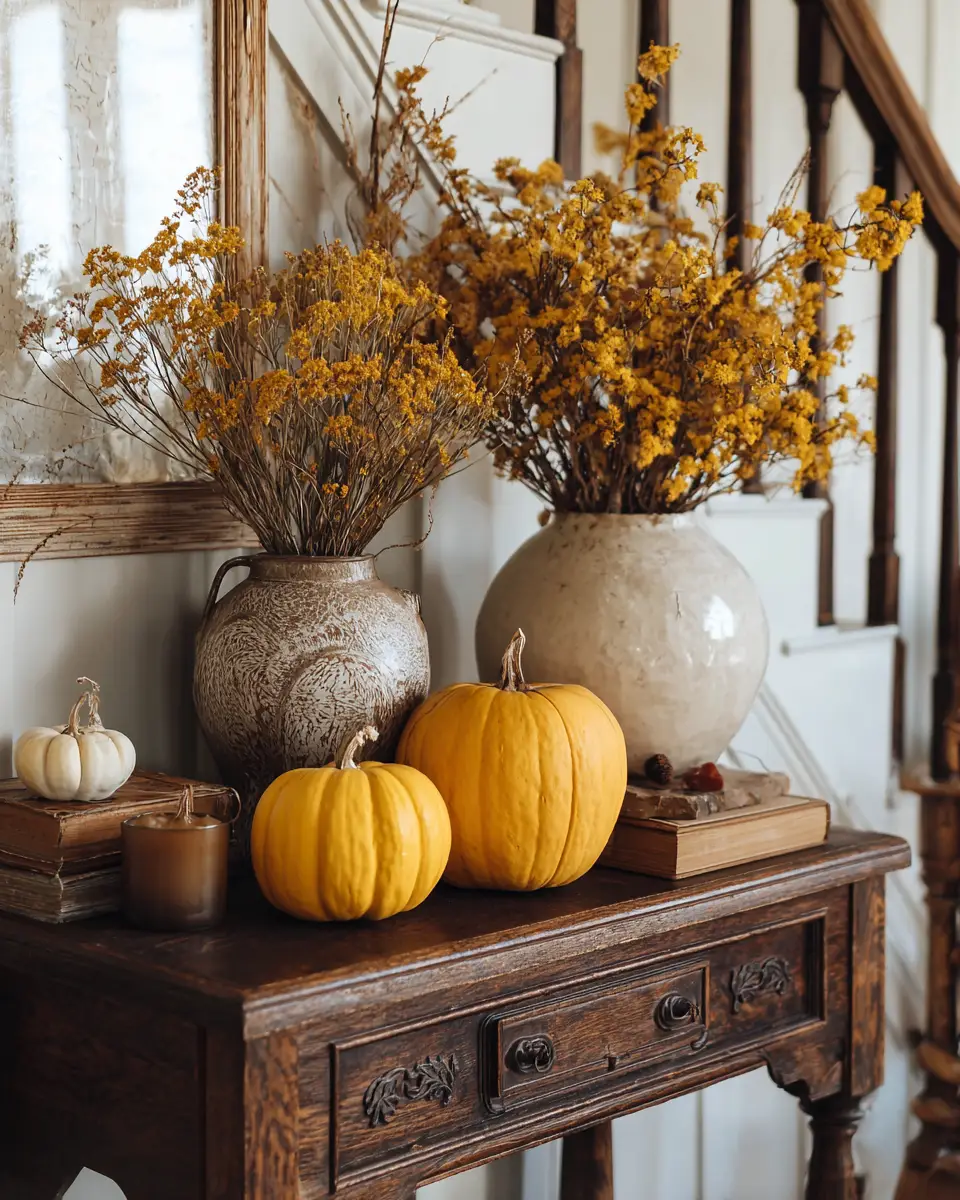Mustard Yellow Farmhouse Entryway Decor Ideas