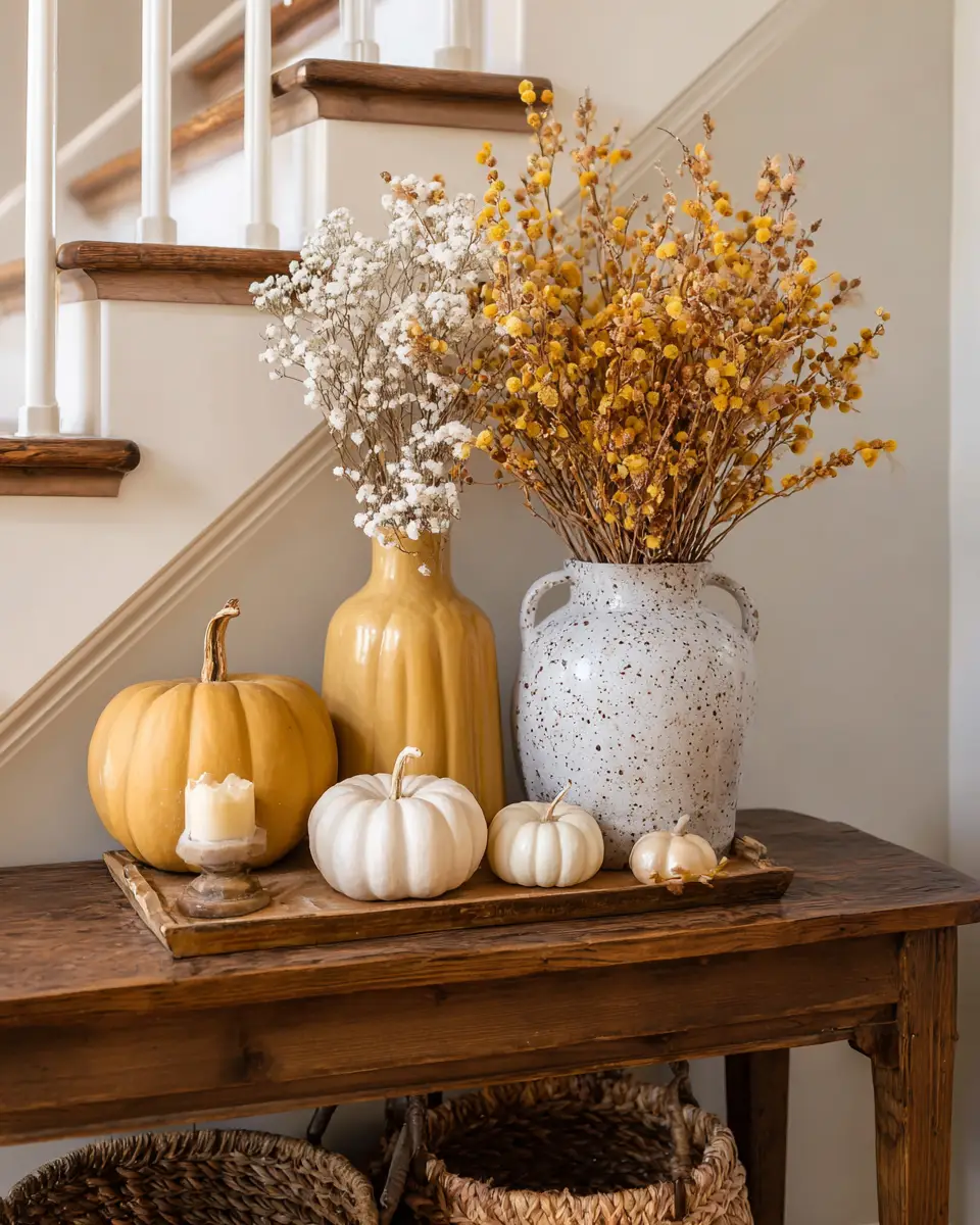 Mustard Yellow Farmhouse Entryway Decor Ideas