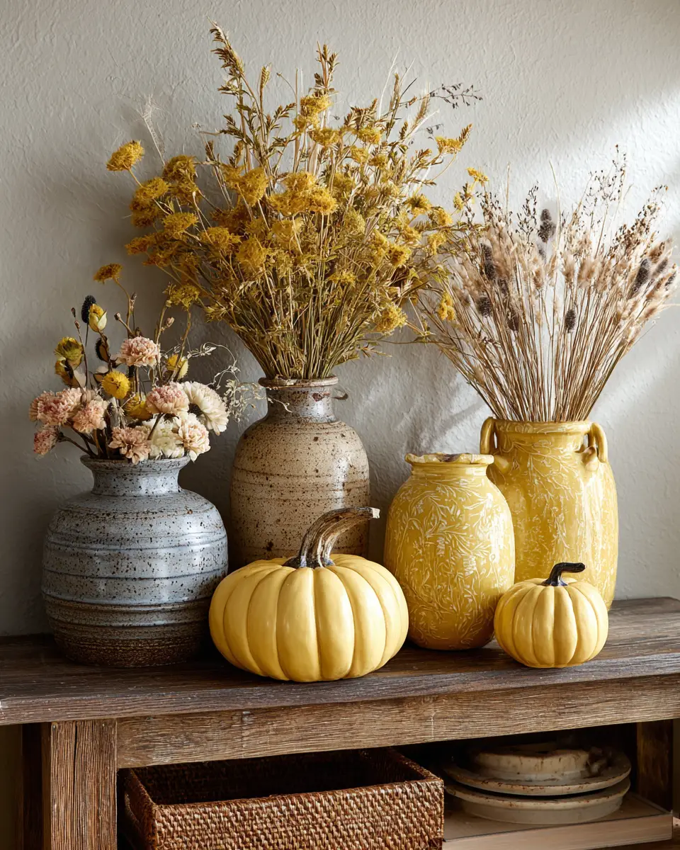 Mustard Yellow Farmhouse Entryway Decor Ideas