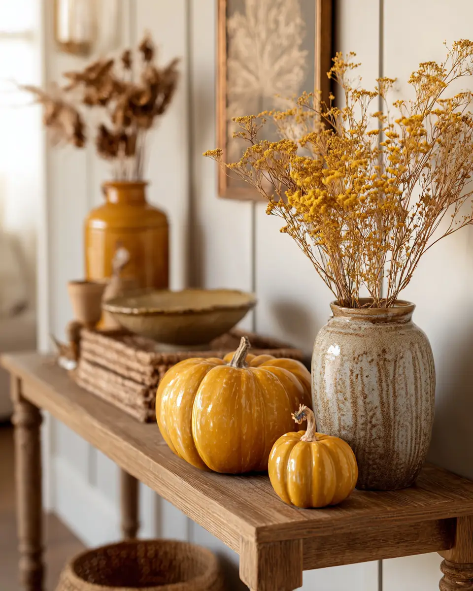 Mustard Yellow Farmhouse Entryway Decor Ideas