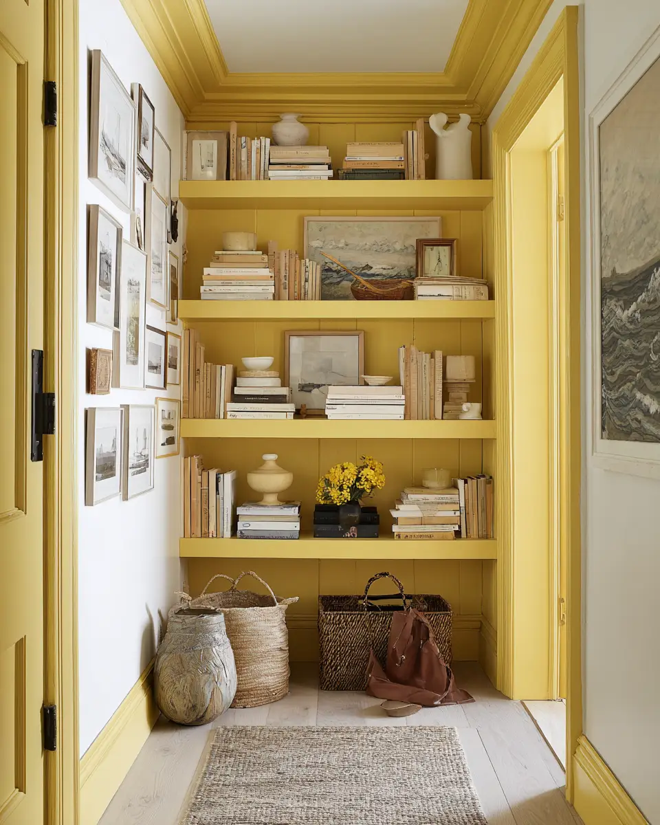 Mustard Yellow Farmhouse Entryway Decor Ideas