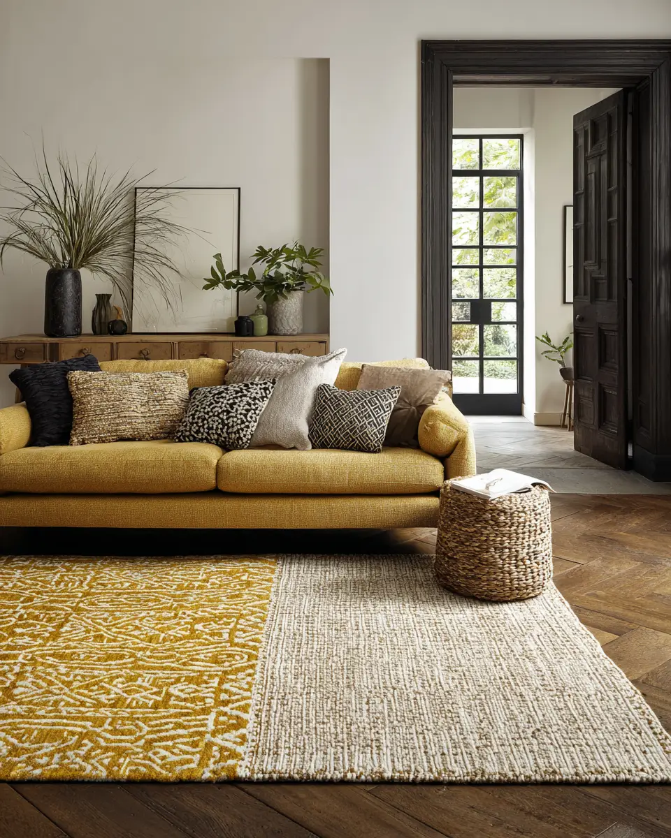 Mustard Yellow Farmhouse Living Room Decor Ideas