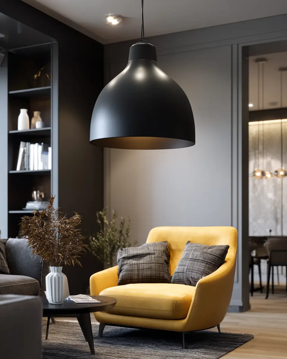 Mustard Yellow Industrial Living Room Decor Ideas