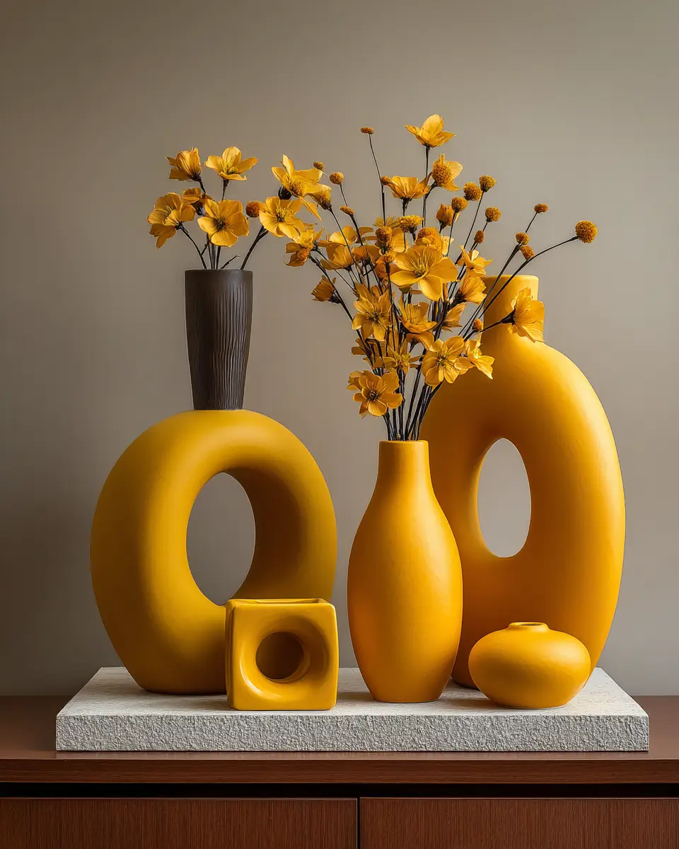 Mustard Yellow Living Room Decor Ideas - Featured