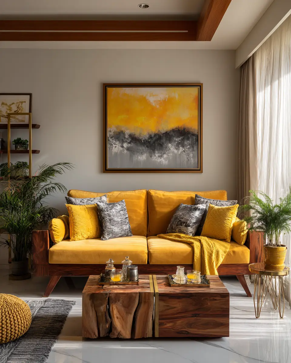 Mustard Yellow Living Room Decor Ideas