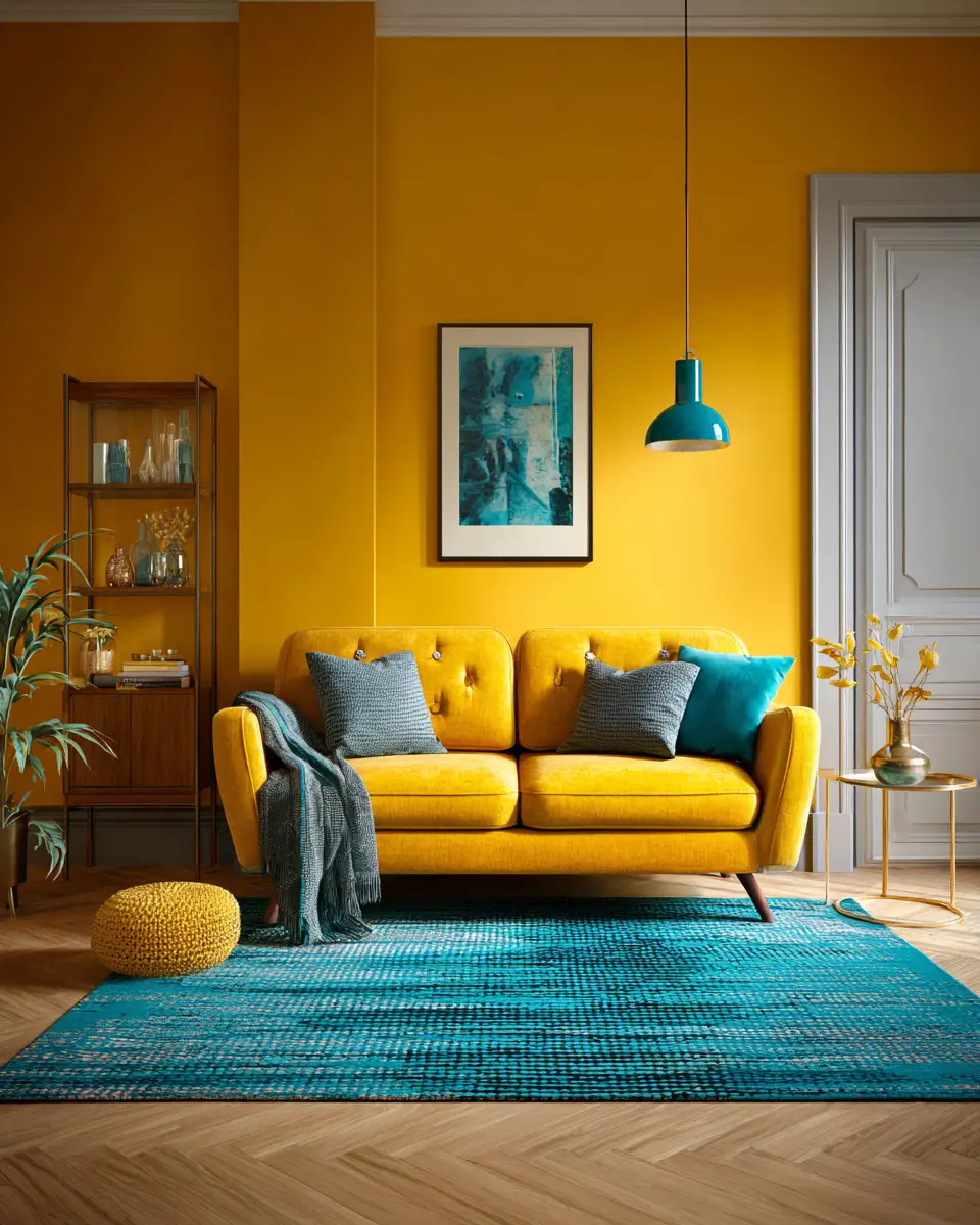 Mustard Yellow Living Room Decor Ideas