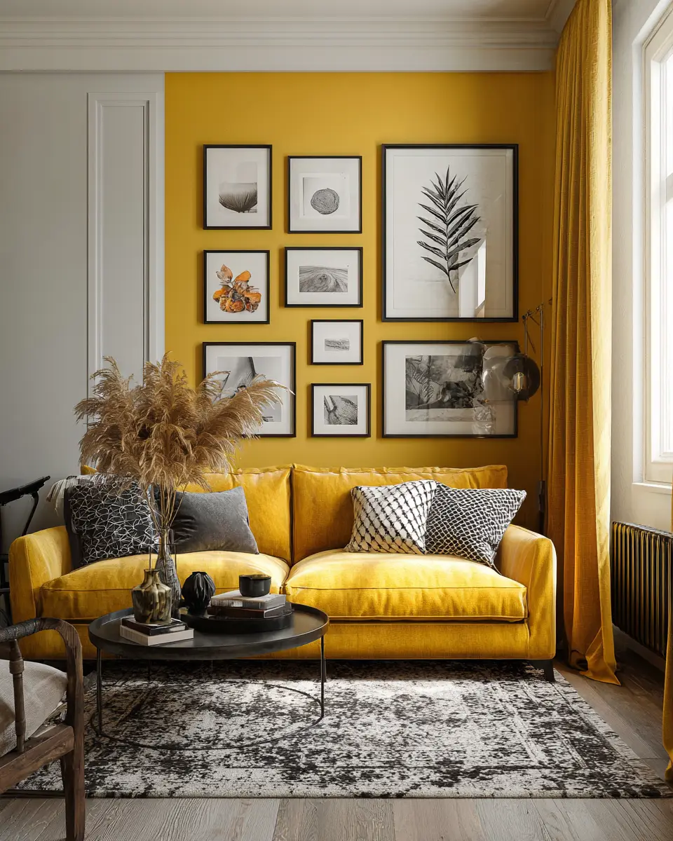 Mustard Yellow Living Room Decor Ideas