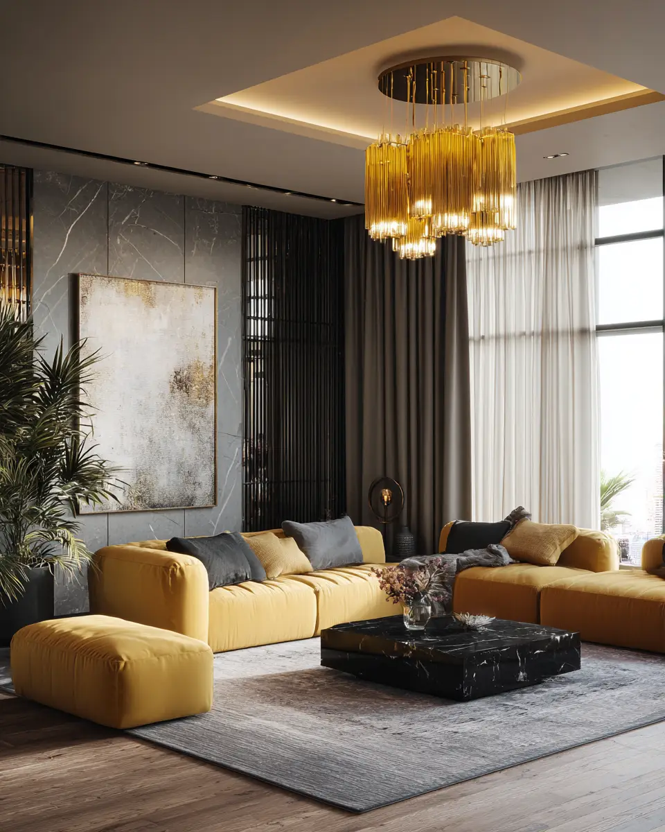 Mustard Yellow Living Room Decor Ideas
