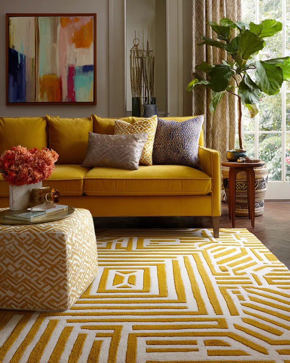 Mustard Yellow Living Room Decor Ideas