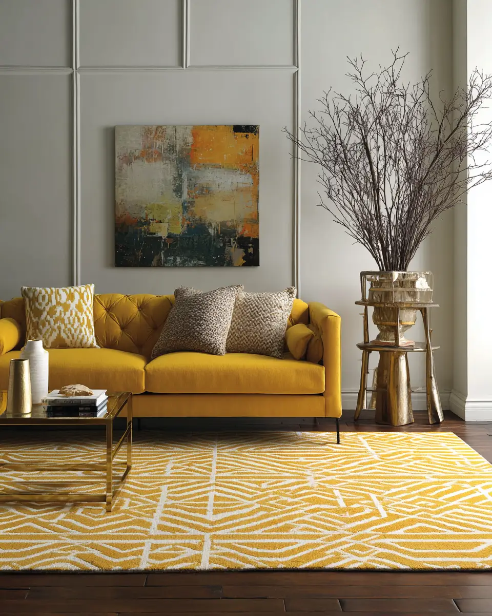Mustard Yellow Living Room Decor Ideas