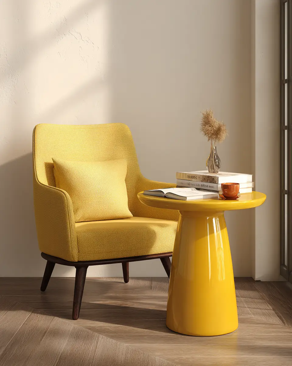 Mustard Yellow Minimalist Balcony Decor Ideas