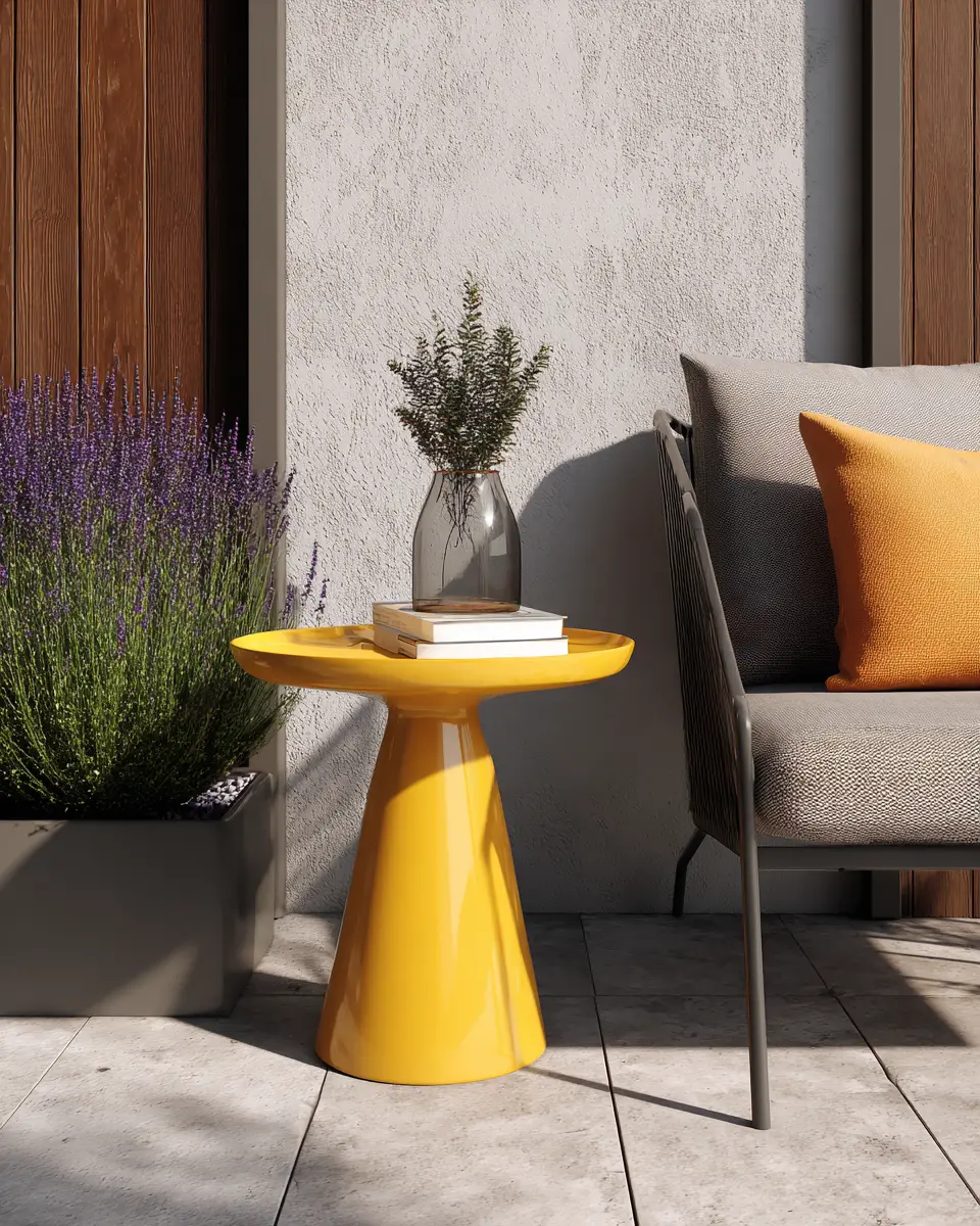 Mustard Yellow Minimalist Balcony Decor Ideas