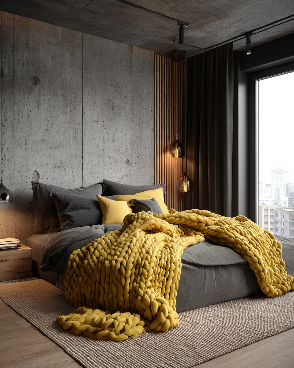 Mustard Yellow Minimalist Bedroom Decor Ideas - Featured