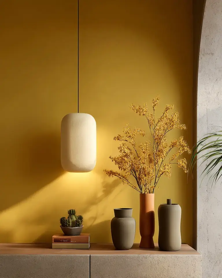 Mustard Yellow Minimalist Entryway Decor Ideas - Featured