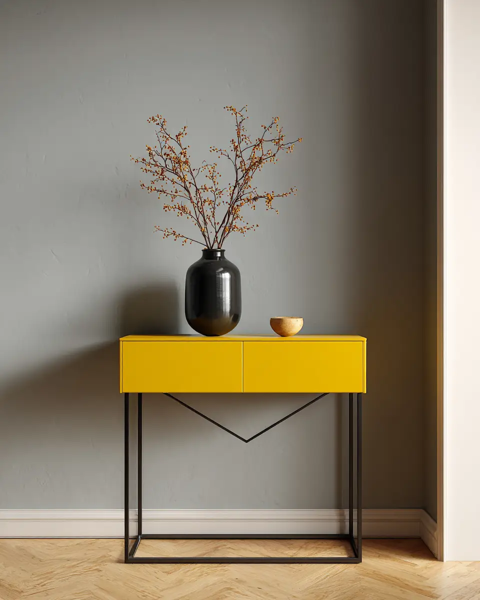 Mustard Yellow Minimalist Entryway Decor Ideas