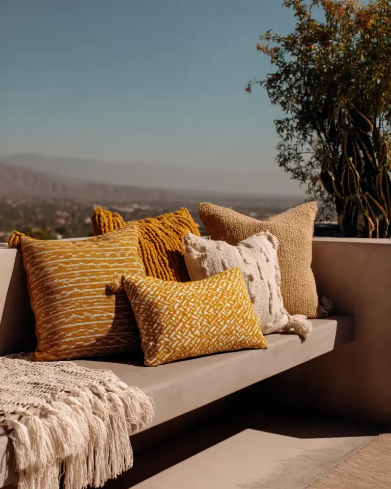 Mustard Yellow Minimalist Patio Decor Ideas - Featured