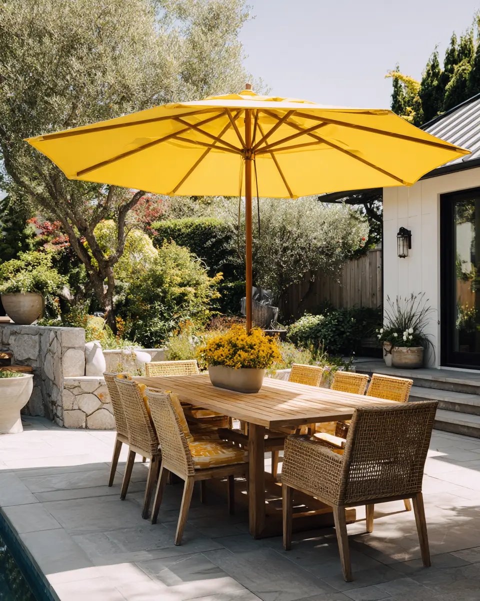 Mustard Yellow Minimalist Patio Decor Ideas
