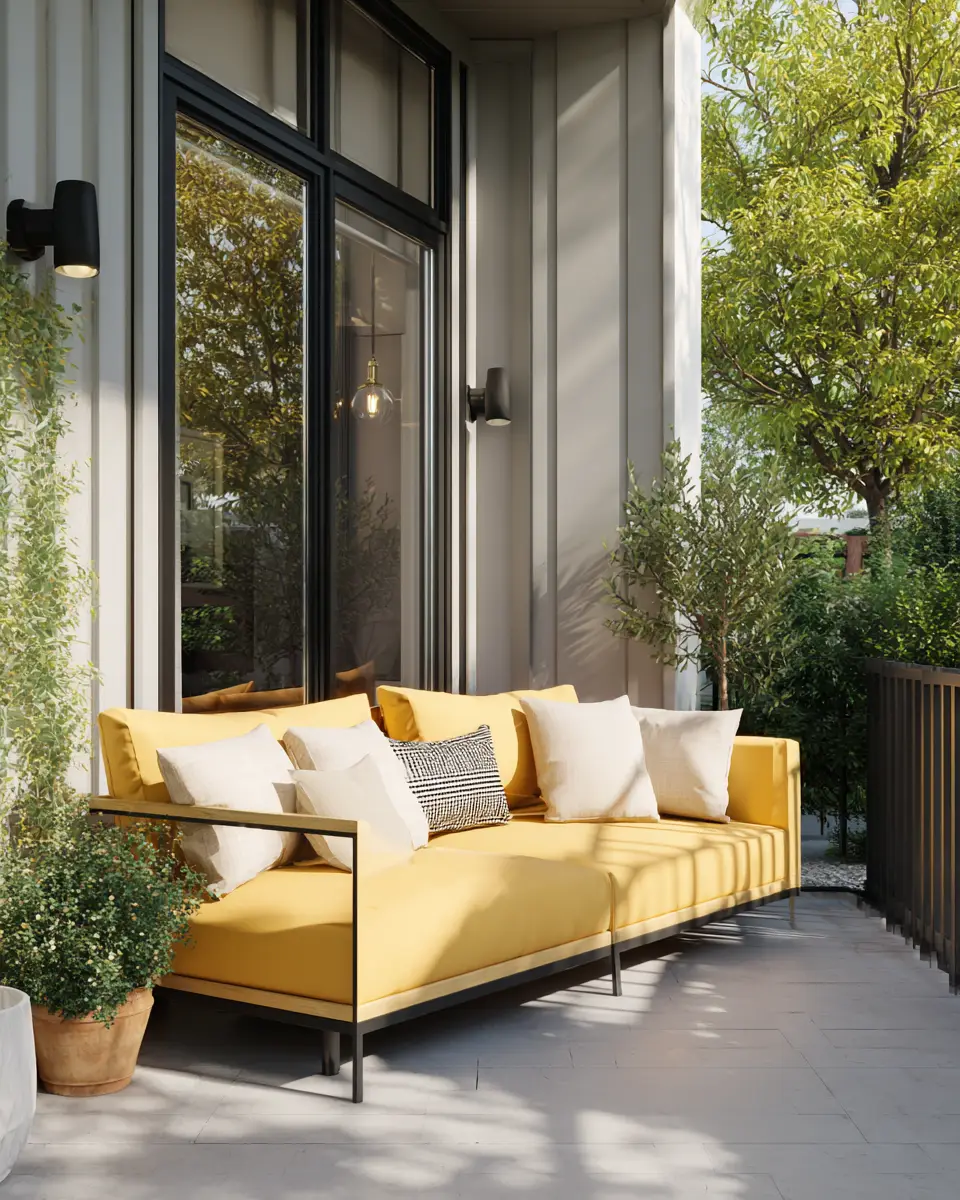Mustard Yellow Minimalist Patio Decor Ideas