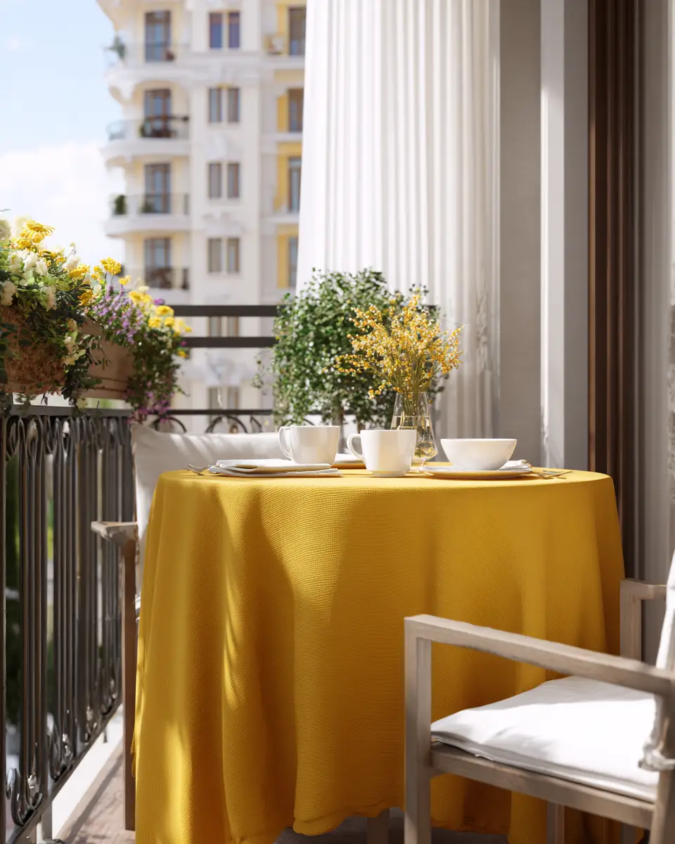 Mustard Yellow Modern Balcony Decor Ideas - Featured