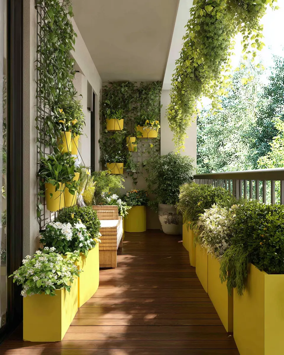 Mustard Yellow Modern Balcony Decor Ideas