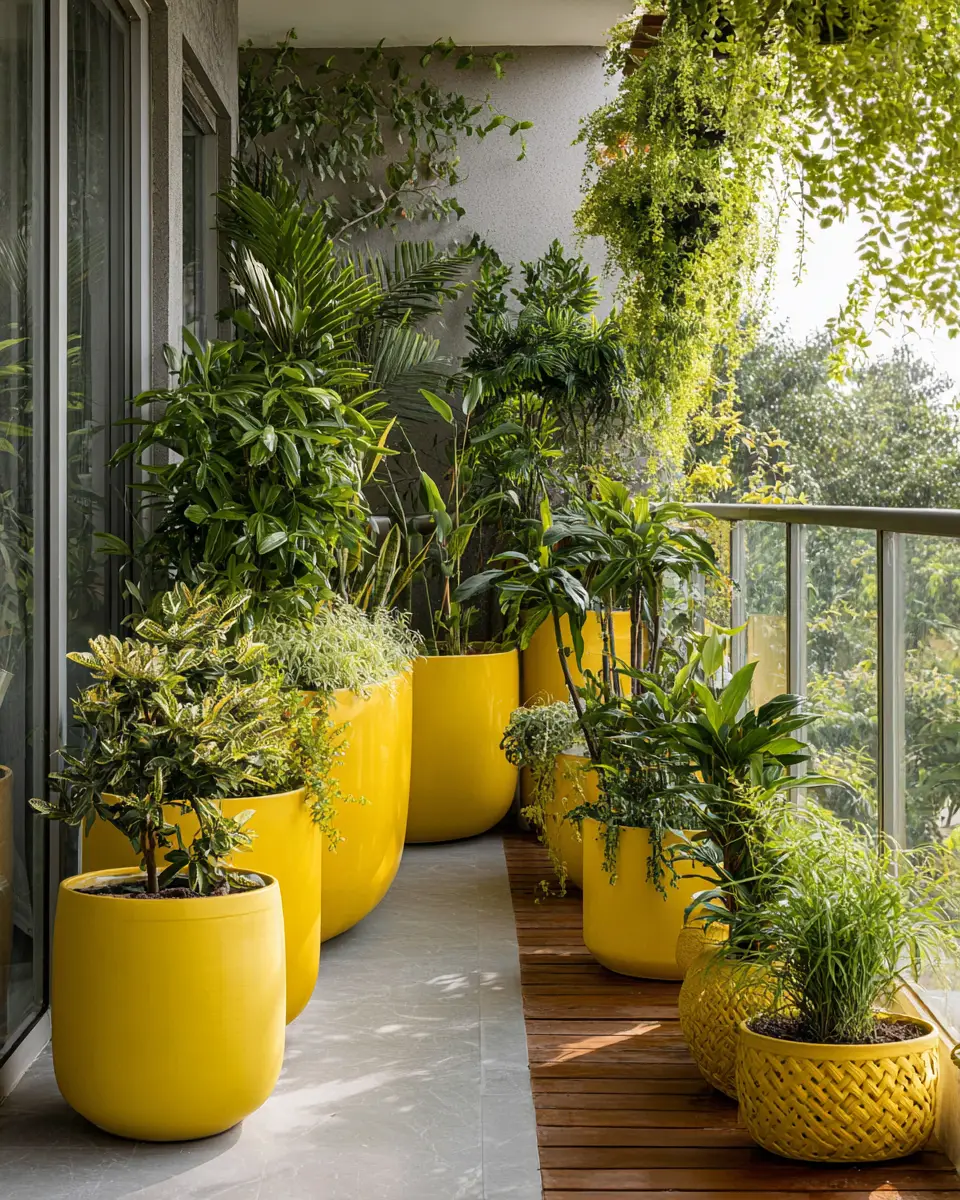 Mustard Yellow Modern Balcony Decor Ideas
