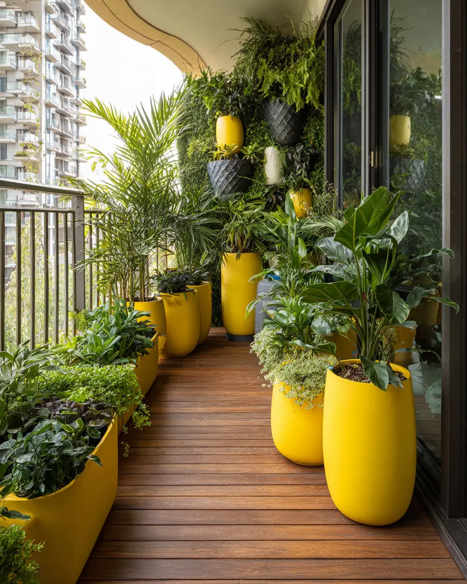 Mustard Yellow Modern Balcony Decor Ideas