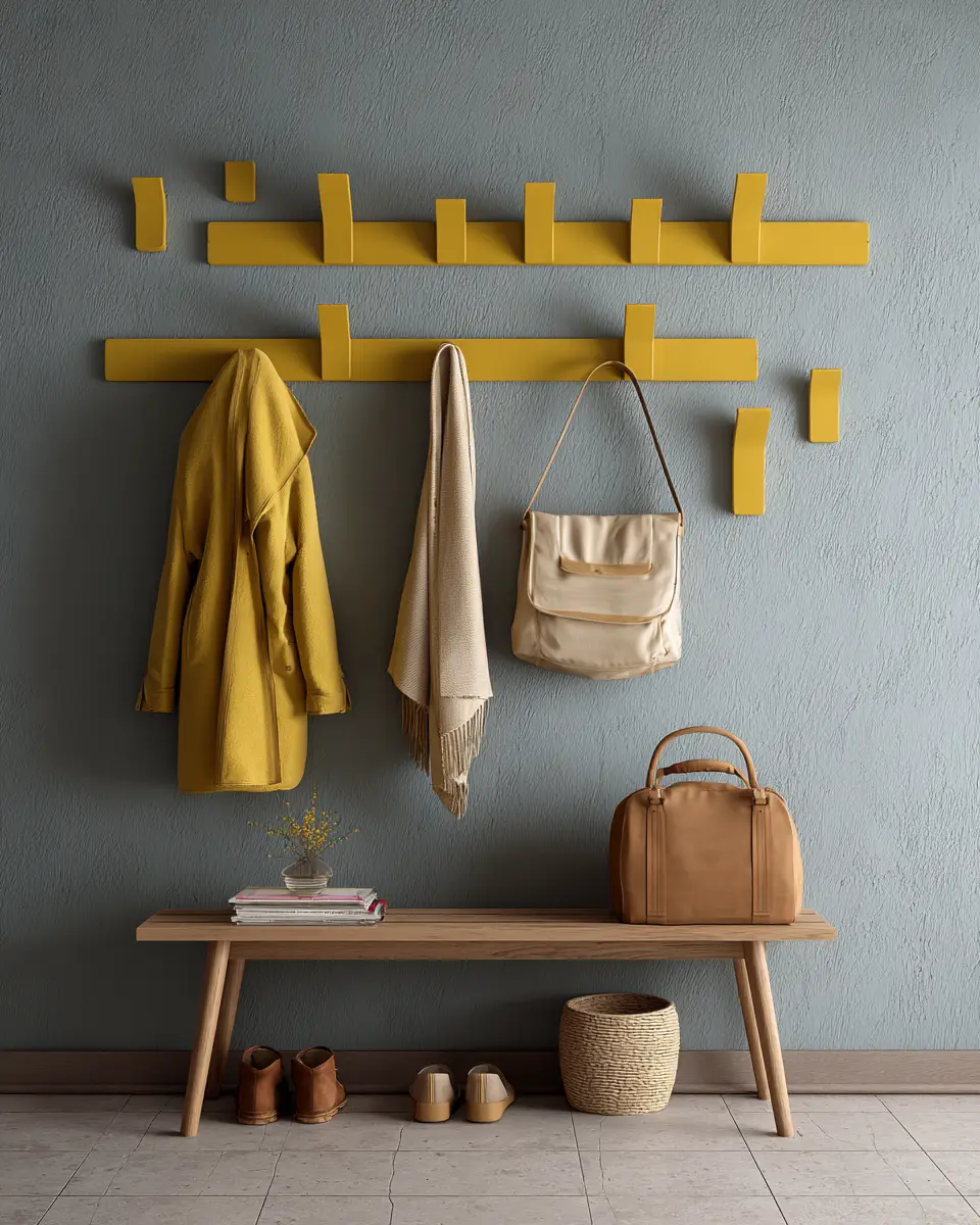Mustard Yellow Modern Entryway Decor Ideas